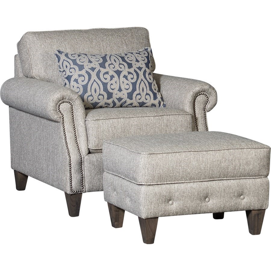 Mayo Furniture 4040 Series Transitional Ottoman